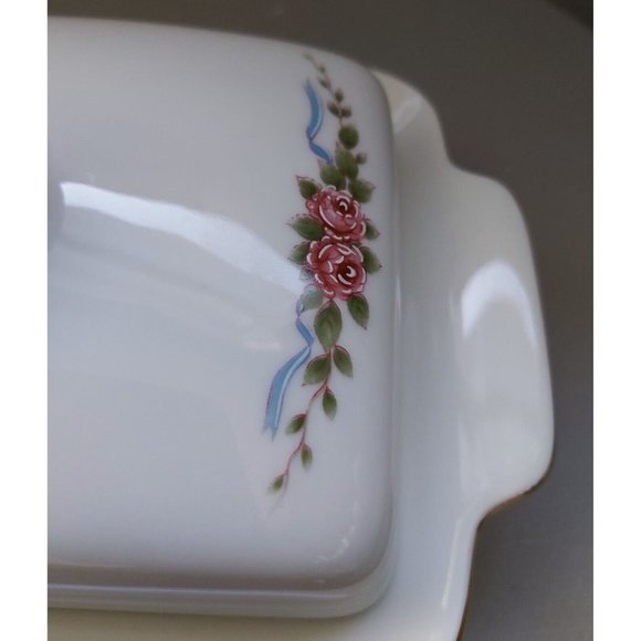 Vintage Bareuther Waldsassen Bavaria Butter Dish with Lid, Made in Germany, Pink - Picture 6 of 8